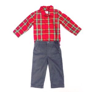 Carters: Plaid shirt and Corduroy set